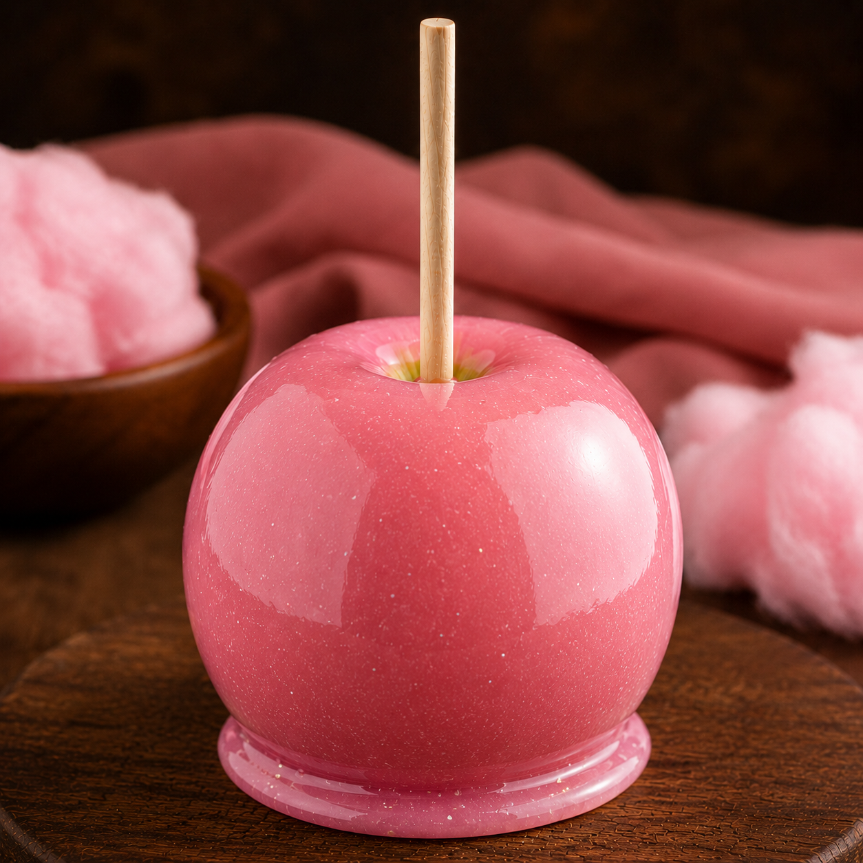 Cotton Candy Candied Apple