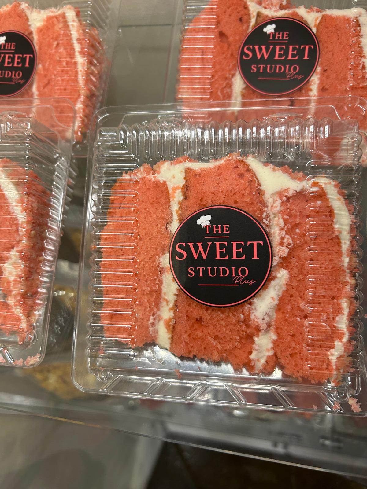 Strawberry Crunch cake slice